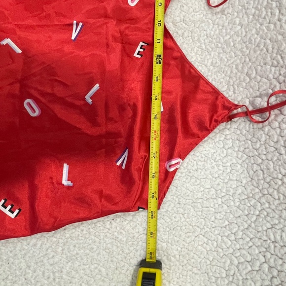 XL VICTORIA’S SECRET 2 PIECE SHORT SLEEVE & SHORTS & SPAGHETTI STRAP NWOT RED - Picture 7 of 8